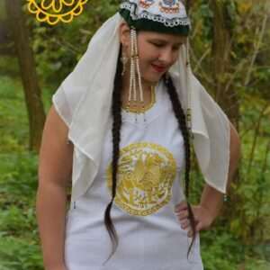 "True legend" tunic, white-gold