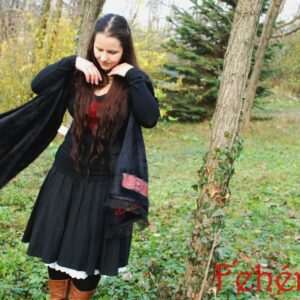 "Flowers of Kalotaszeg" shawl, black