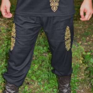 "Creation" archery trousers, black-gold