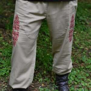 "Creation" archery trousers, sand-burgundy