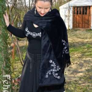 "Radiant Zala" shawl, black