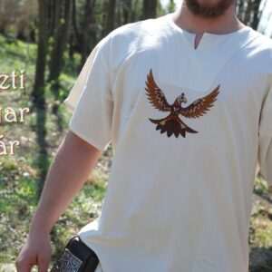 "Atilla" linen shirt, short-sleeved, ecru
