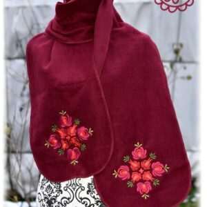 "Matyó Flower" scarf, burgundy