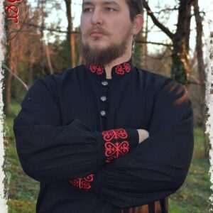"Solt" shirt, black-red
