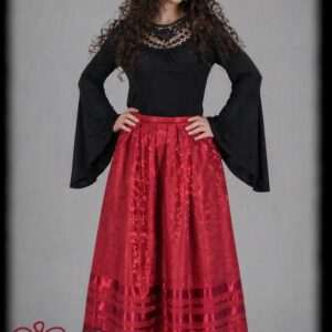 "Kite" skirt, burgundy brocade